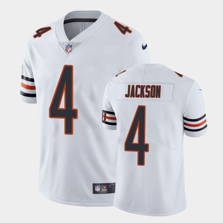 Men Chicago Bears #4 Eddie Jackson Nike White Limited NFL Jersey